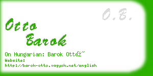 otto barok business card